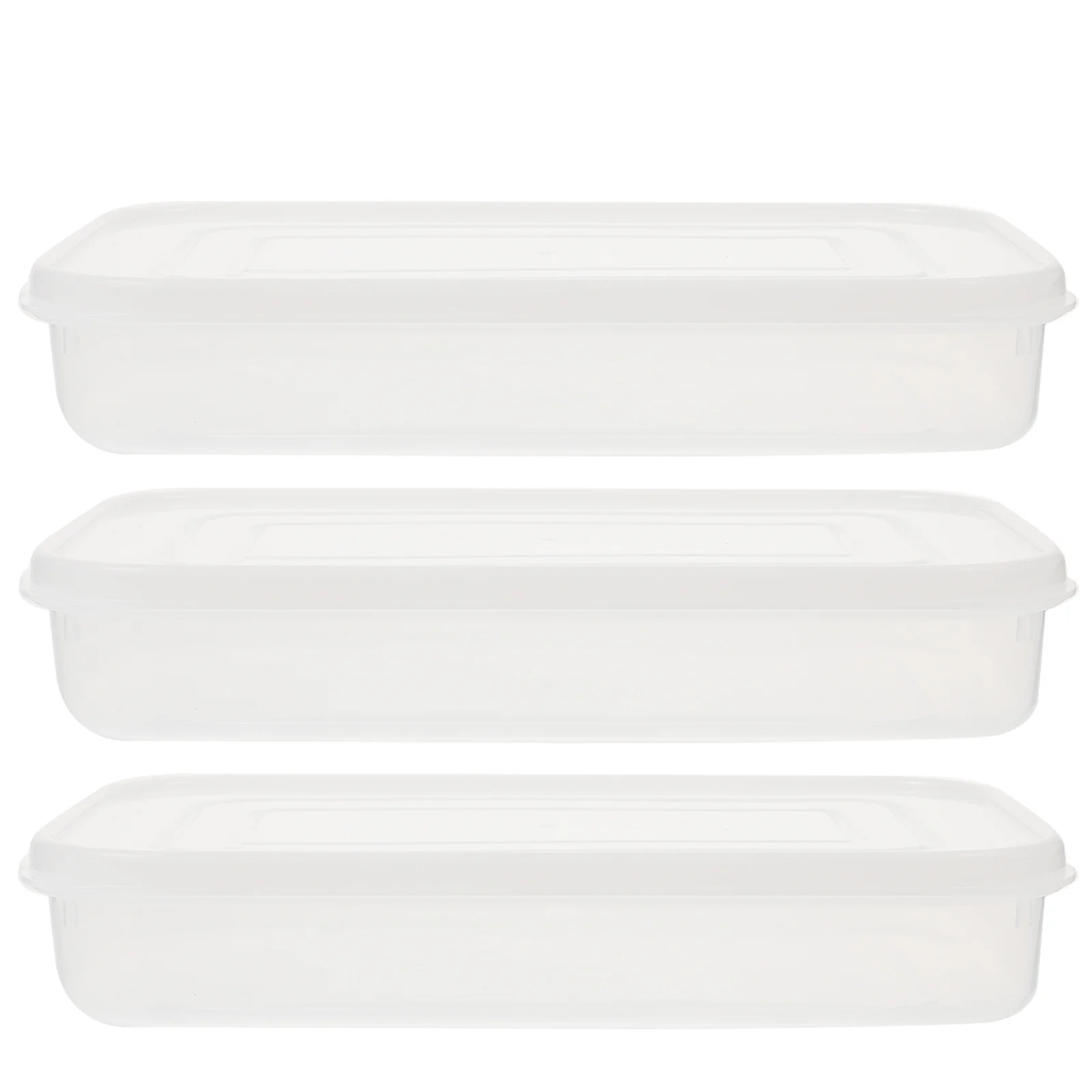 

3Pcs Keeping Containers Stackable Plastic Food Storage Fridge Organizer Vegetable Fruit Storage Boxes