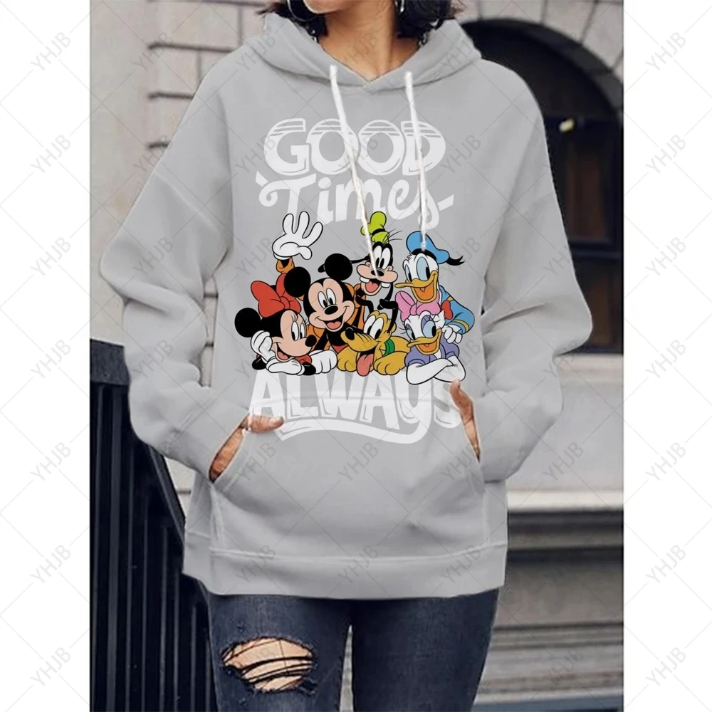 Disney-Camiseta Feminina Mickey Spice Estampada, Design Original, Moletom dos desenhos