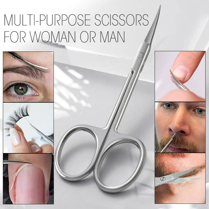 1Pcs Häutchen Schere Nipper Gebogene Edelstahl mit Spitze Pflege Klingen Frauen Männer Trockene Haut Nagel Schere Maniküre werkzeuge