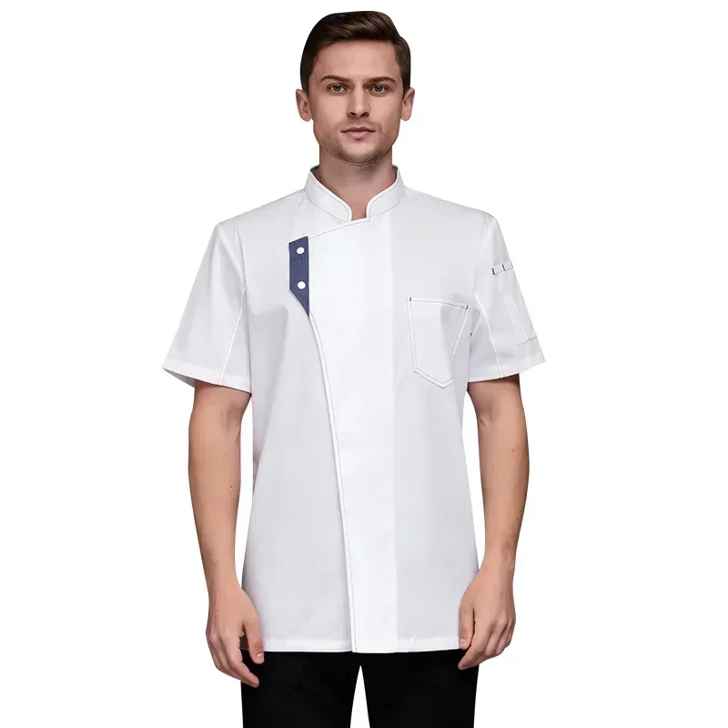 半袖ケータリングシェフジャケットシェフ制服男性女性キッチンレストラン制服シャツ夏のクックコートキッチン作業服