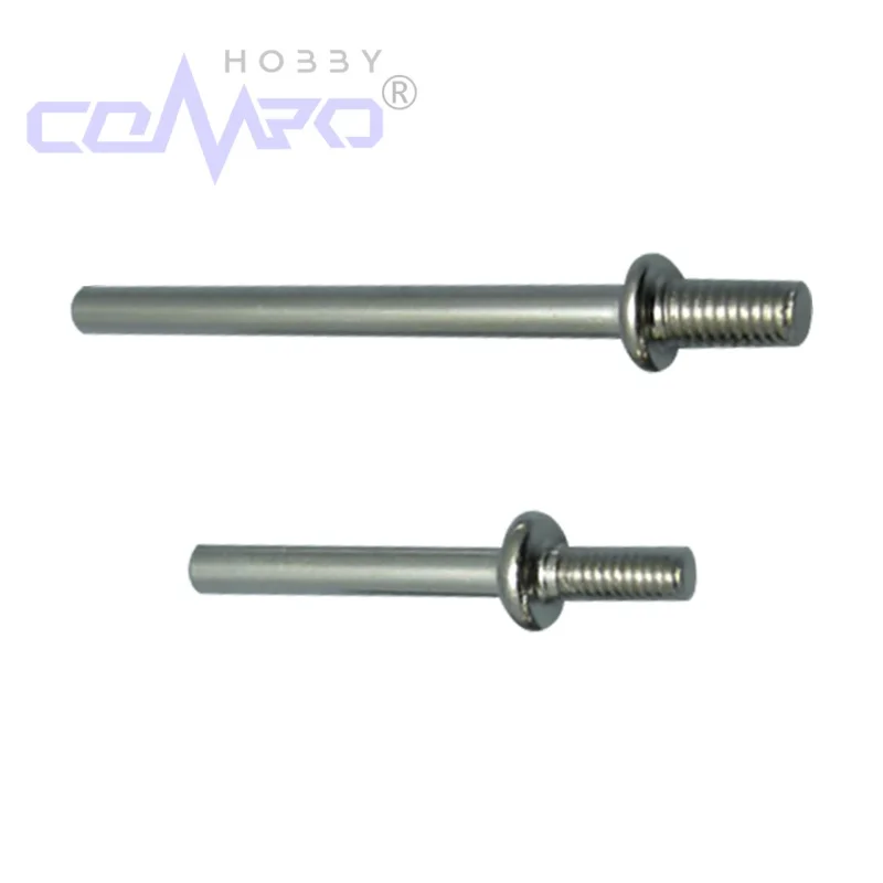 Essieux de roue en métal et acier, avec écrous autobloquants et collier de roue, assemblage de train d'atterrissage pour modèle d'avion RC, 4 pièces