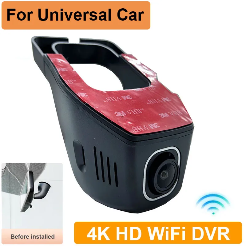 4K Dual Lens Dash Camera WiFi Car DVR HD 1600P Dash Cam 24H Parking Monitor Night Vision Car Driving Video Recorder for All Cars