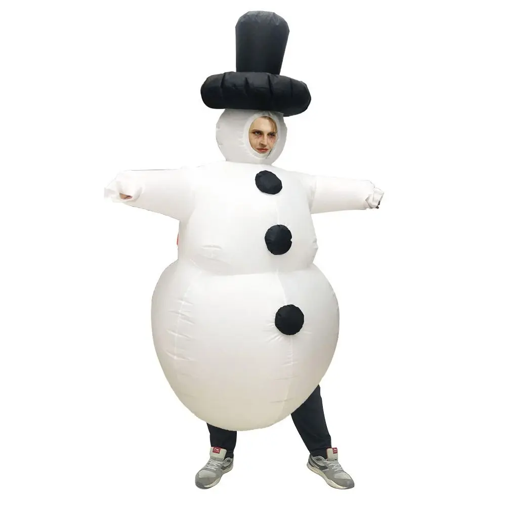 تأثيري التميمة عيد الميلاد نفخ زي ملابس تنكرية للحفلات سانتا كلوز ثلج شجرة فستان الدعائم حفلة كرنفال عيد الميلاد