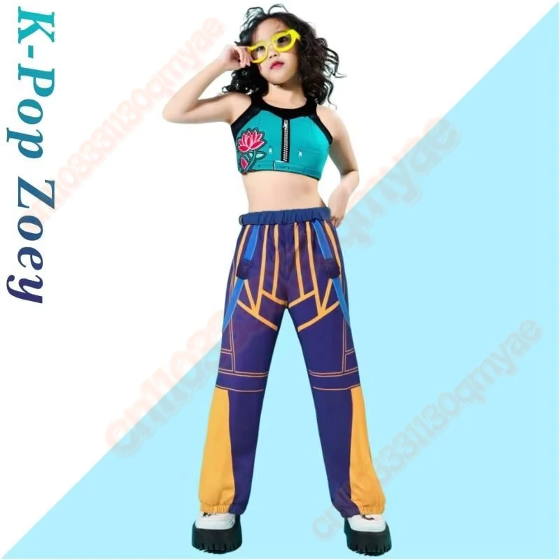 

KPOP Demon Mira Huntrix Hunters Детская одежда для девочек Rumi Zoey Mira Одежда для косплея Элегантное платье Аниме Наряд Полный комплект Хэллоуин