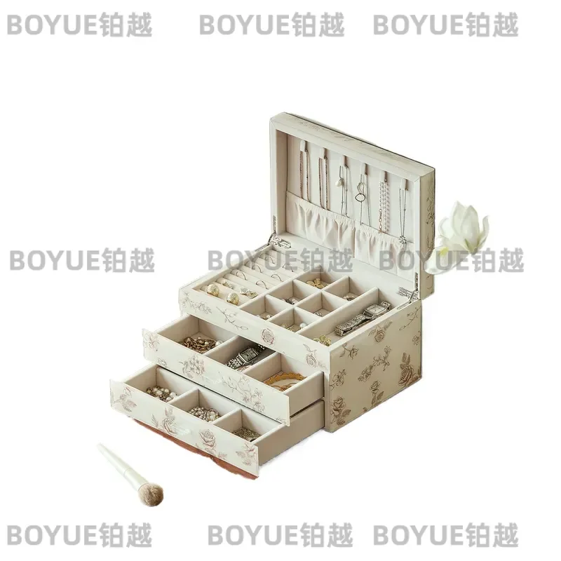 Luxury Large Capacity Jewelry Box Organizer for Necklace Bracelet Wedding Gift High End Exquisite Storage Case
