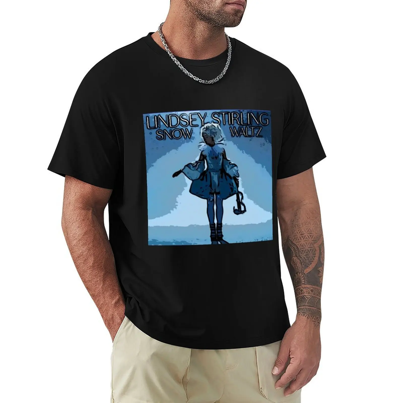 Lindsey Stirling Snow Waltz - abstract cover art T-Shirt Dry Fit Athletic Short Sleeve Shirt