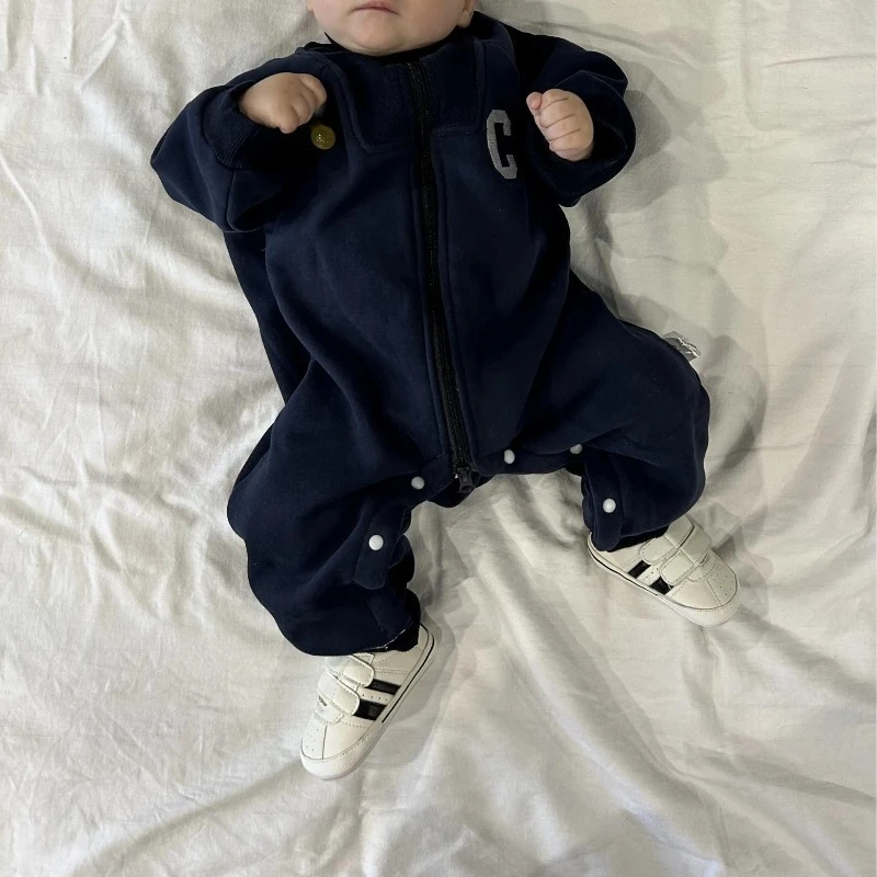 Baby Clothes Toddler Thick Romper Autumn Winter Boys Girls Zipper High Neck Infant Jumpsuit Newborn Baby Clothing