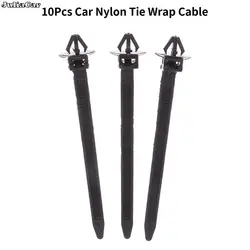 10Pcs Car Nylon Tie Wrap Cable Fixed Fasteners Clips Black Car Cable Fastening Zip Strap For All Cars