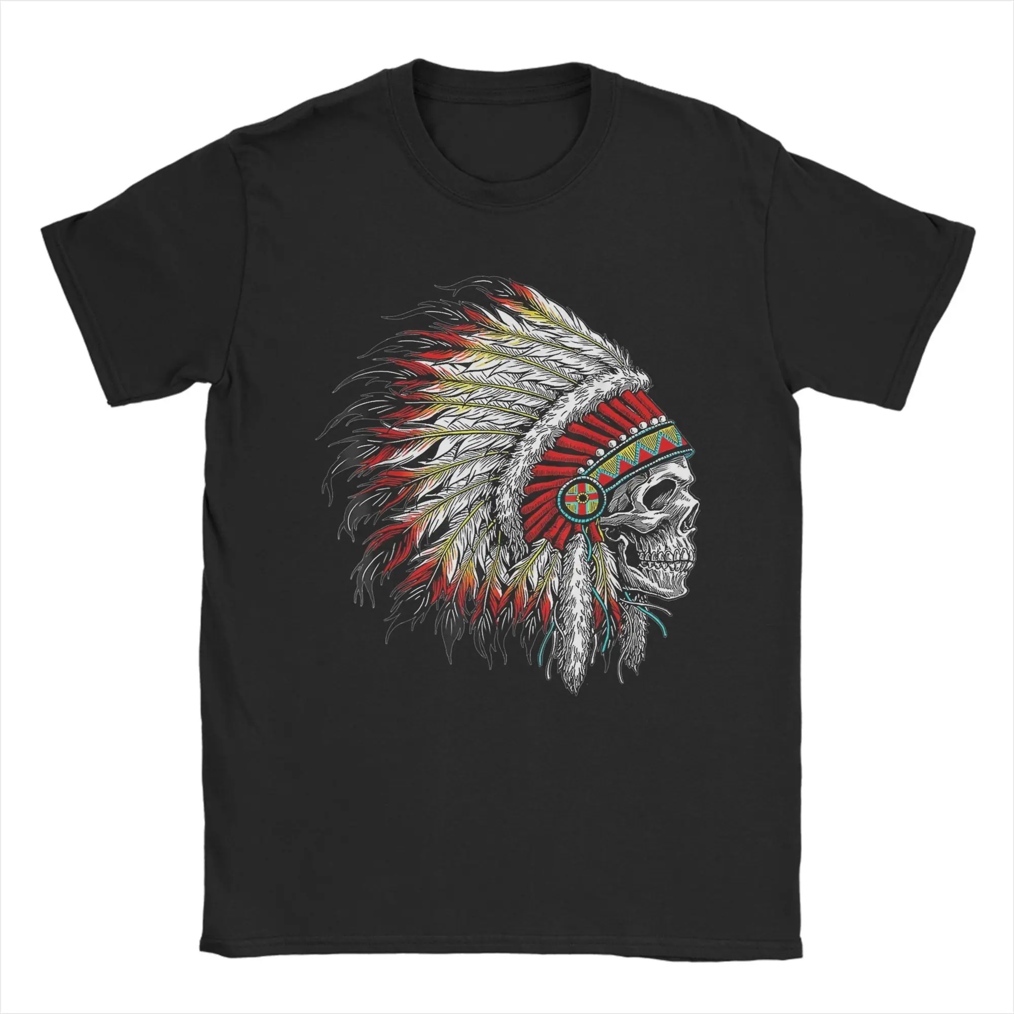Chiefin Weed Pattern Tobacco Chief & Leaf T Shirts Men's  Pure Cotton Vintage T-Shirt Round Collar  Tees Short Sleeve Tops New