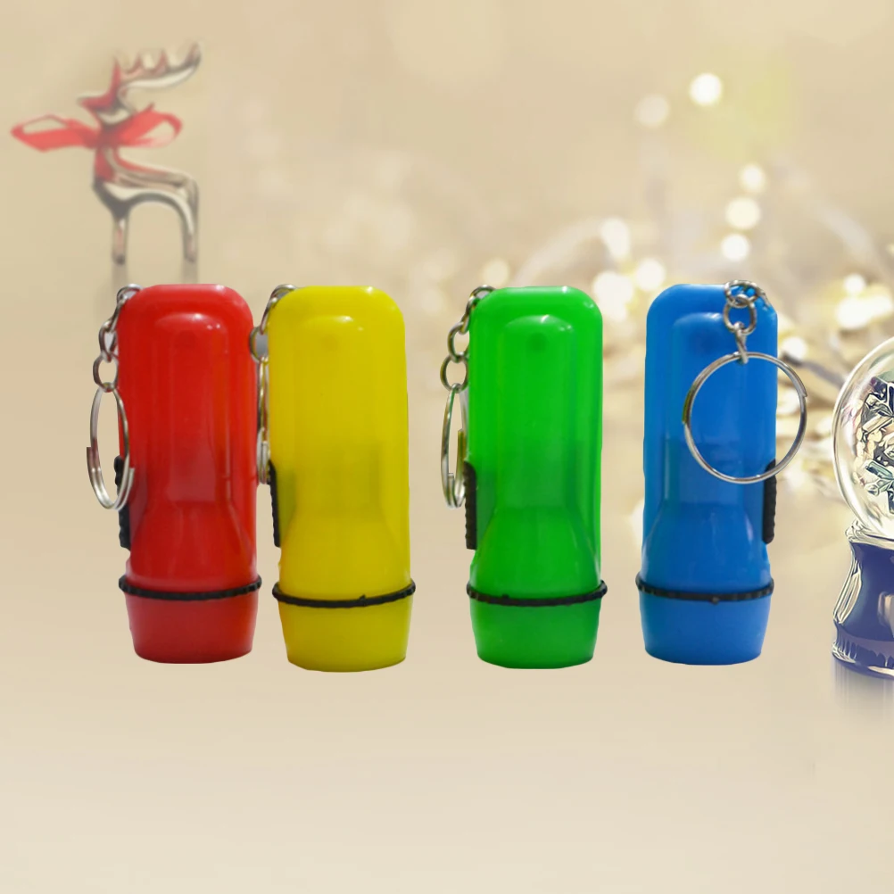 

12pcs Mini Portable LED Powerful Torch Keychain Keyring Torch Flashlight with Re-chargeable