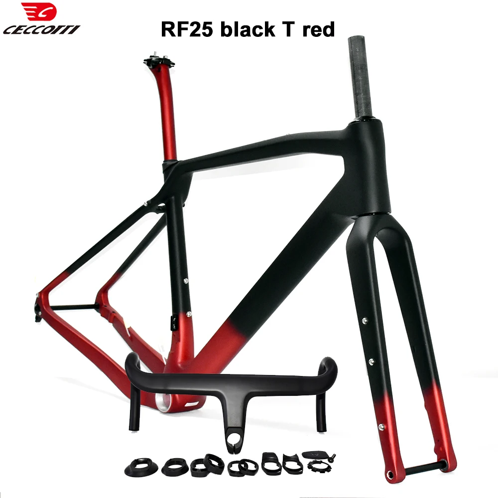 

CECCOTTI Brand customized Color Gravel Frame Factory Price Carbon Bicycle Frameset Warranty 2 years T1000 Carbon Frame
