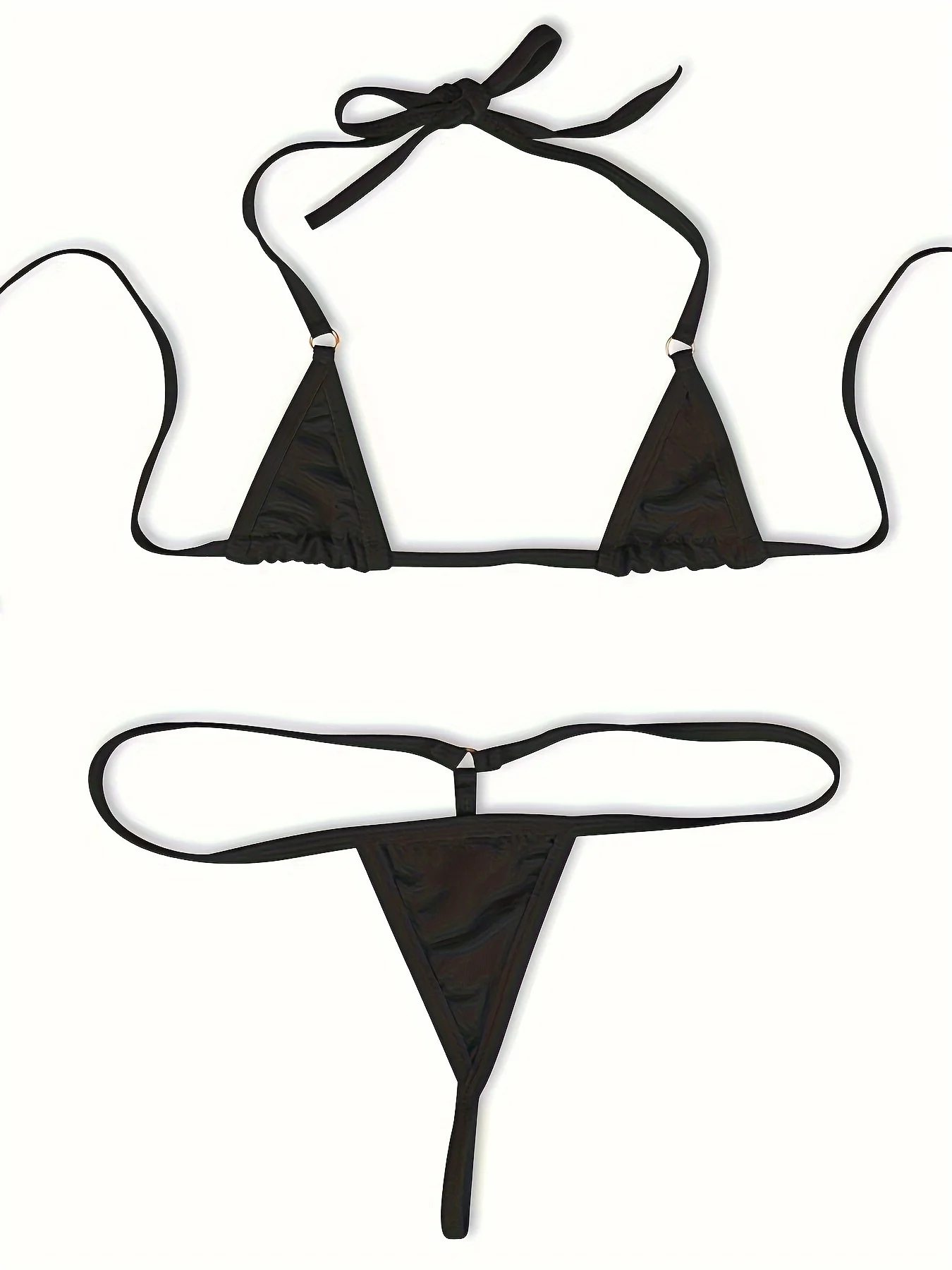 Three-point Type Backless Design Lingerie Set, Intimates Bra & Panty, Women's Sexy Clothing