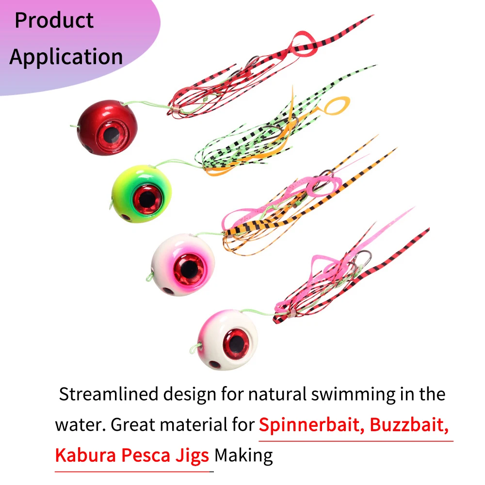 20/30 Stück gestreifte Silikon-Schleppköder-Ersatzteile für Slider Jigs, Tai Kabura, Octopus, Squid, Snapper Jigging Angelköder – Detail 4