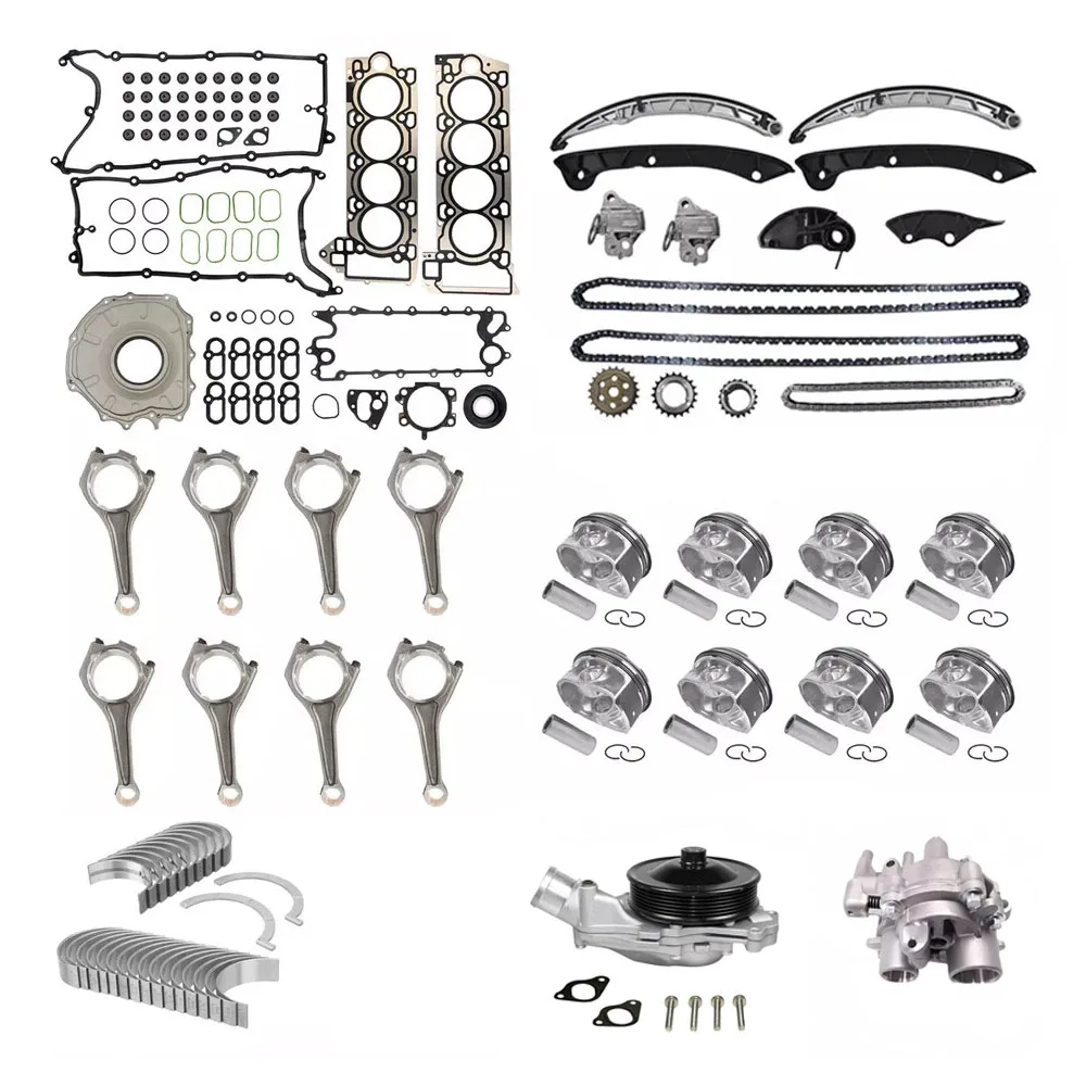 Engine Overhaul Rebuild Gasket Kit  Piston Water Pump Fit 5.0 L T 508PS 508PN For Jaguar XF XJ Land Rover Range LR4 5.0L AJ133