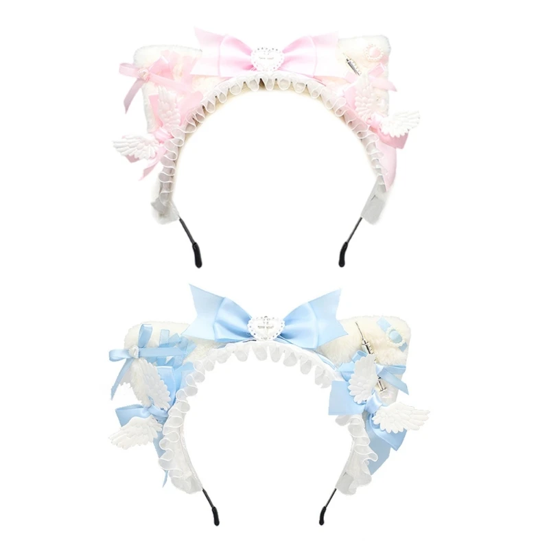 

Pink Anime Cats Ear Hairband Cosplay Headband Hair Accesories Headwear For Theme Parties And Photography Dropship