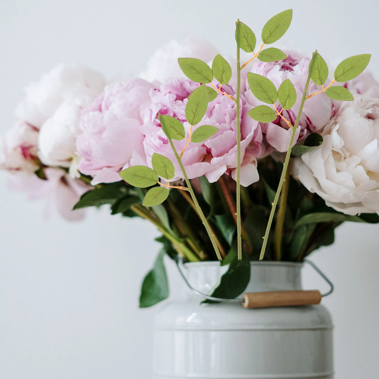 

20Pcs Artificial Flower Stems Set Realistic Green Stems for Wedding Floral Decor DIY Flower Making Craft Projects