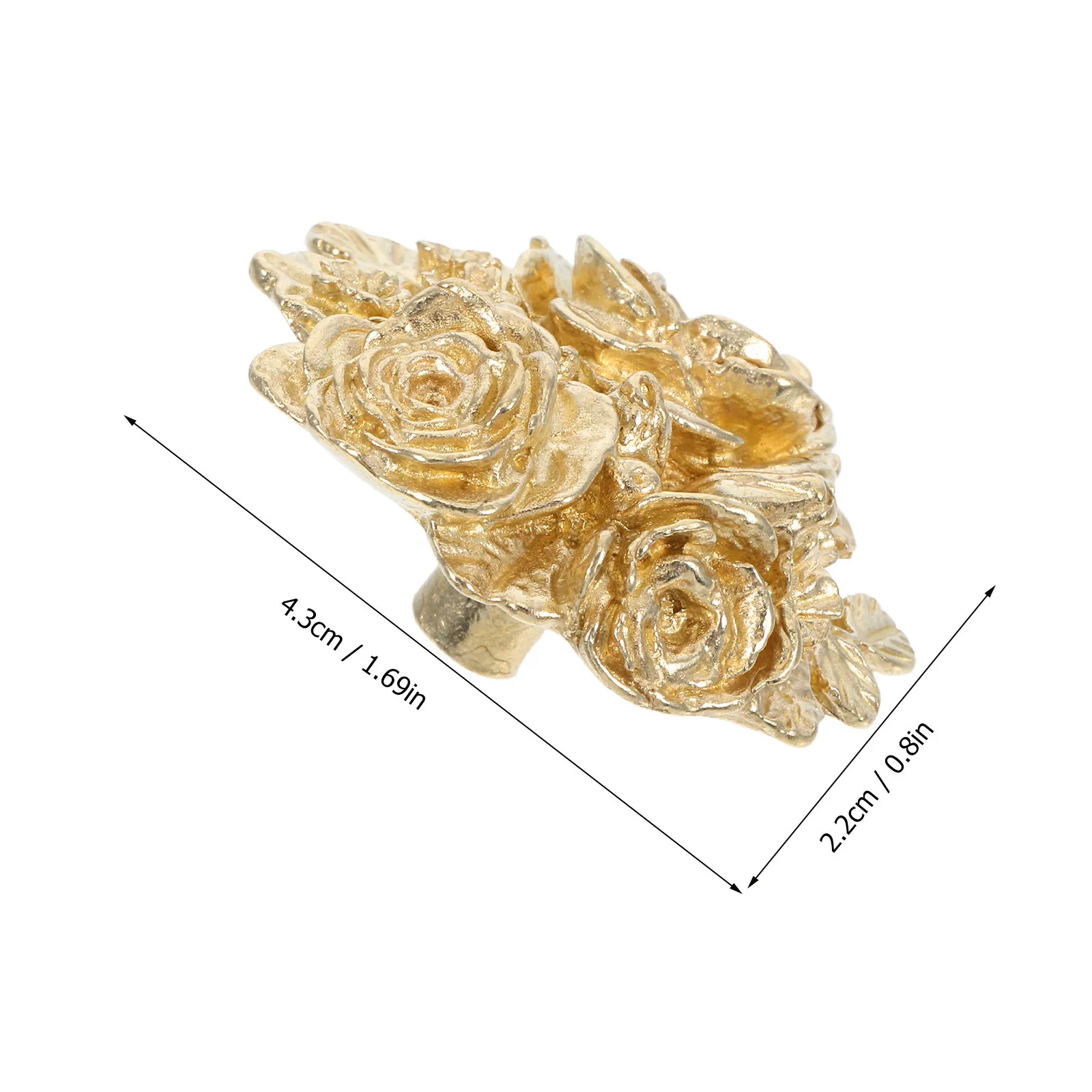 Brass Gold Yellow Copper Flower Cabinet Handle Retro Vintage Flower Drawer Pulls Decorative Door Pulls Furniture Hardware