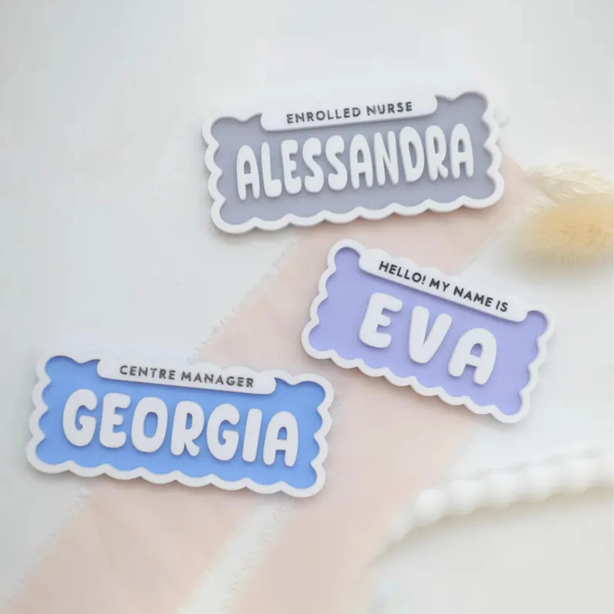 Personalized custom badges Customized Personalized Name Badges Educators Nursing Doctors Teachers Dentists Midwives Trainees