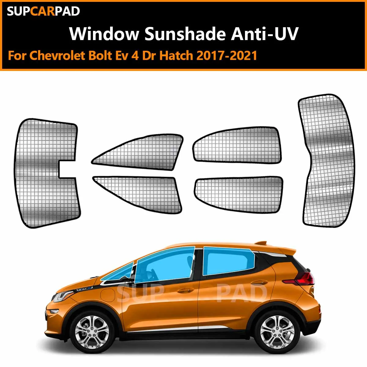 

For Chevrolet Bolt Ev 4 Dr Hatch 2017-2021 Custom Car Window Sunshade Anti-UV Car Sun Window Visors Sunshade Covers Accessories