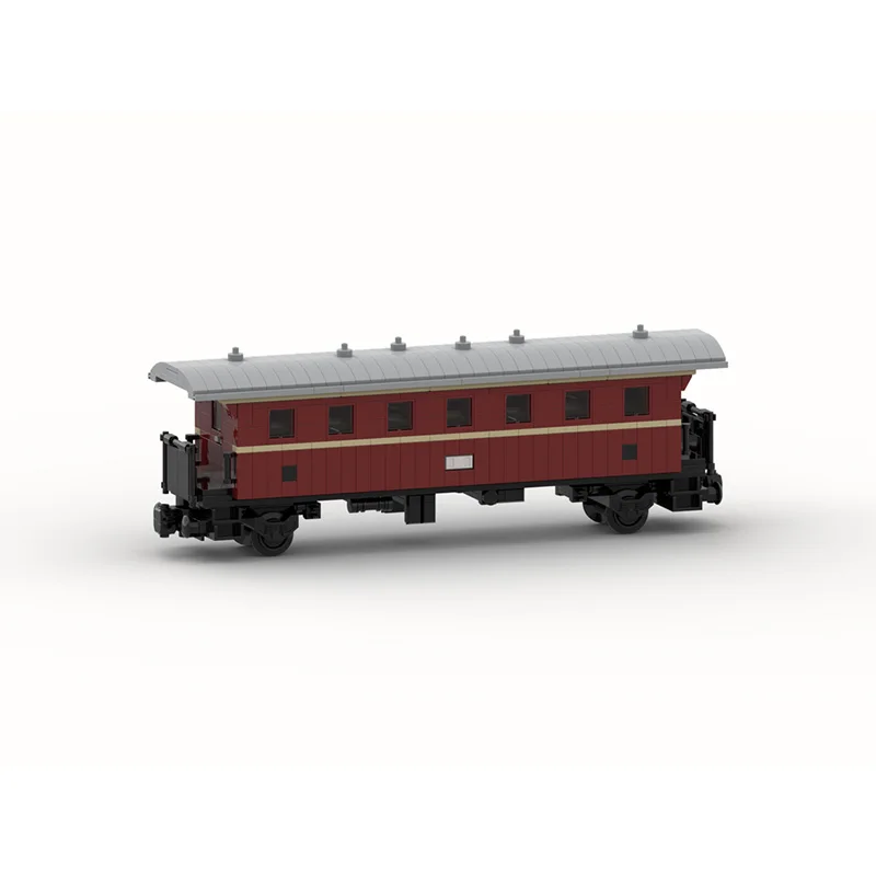 QWER City Car Model MOC Building Bricks Two-Axle Through Passenger Wagon Modular Technology Gifts Holiday Assemble Children Toys