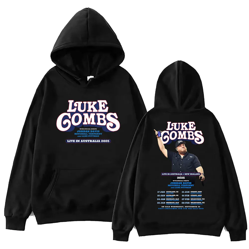 Luke Combs Tour 2025 Hoodie Harajuku Hip Hop Pullover Tops Sweatshirt Fans Gift Tops