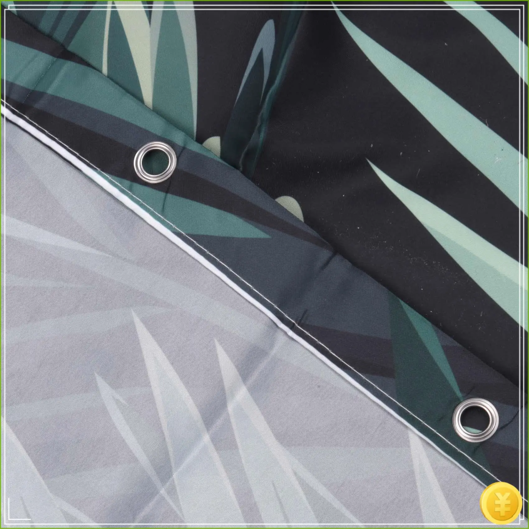 Green Shower Curtain Leaves Printing Pattern Modern Natural Plant Pattern Polyester Bathroom Waterproof Curtains
