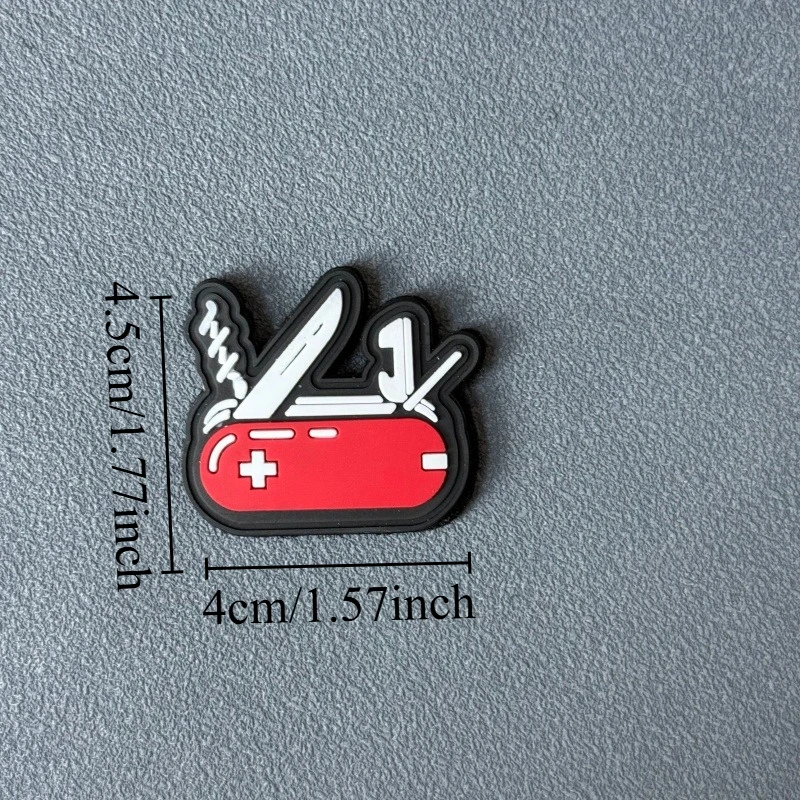 Multifunktionsmesser PVC-Patch Taktisches Moral-Abzeichen Klettverschluss Rucksack Kleidung Dekorative Accessoires Aufkleber Armbinde – Detail 1