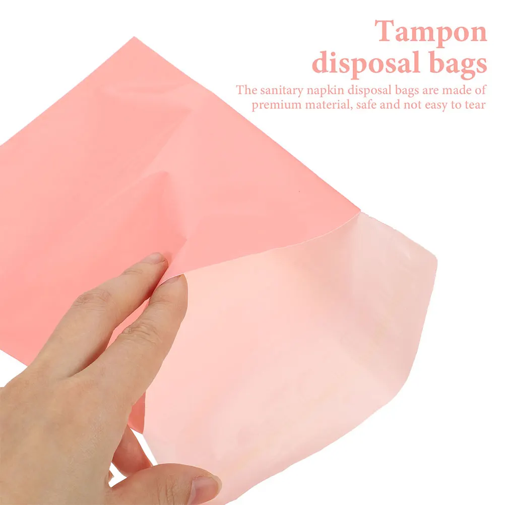 

100 Pcs Pink Waterproof Packaging Bags 15x25cm Hygiene Mailing Envelopes Shipping Durable Feminine Use