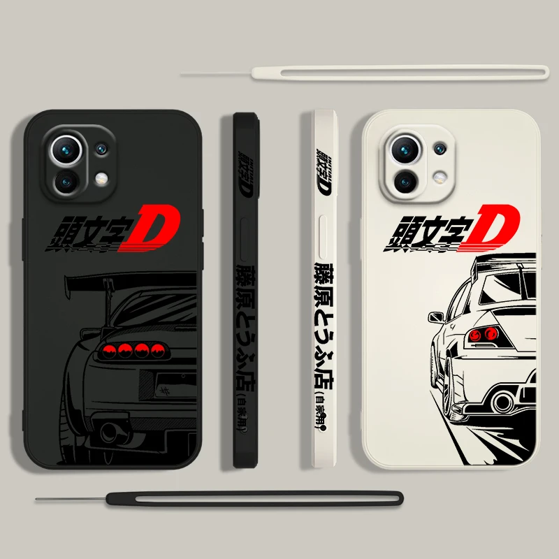 Anime Initial D Cool Phone Case For Xiaomi 14 13 12 11 10 T Pro Ultra Lite 5G Liquid Left Rope 5G Soft Cover