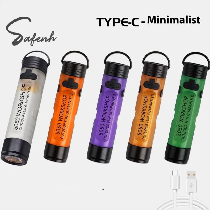 1PC Mini Flashlight with Durable LED for Emergencies and Outdoor Use- Features Key Clip Cap and Long Battery Life.