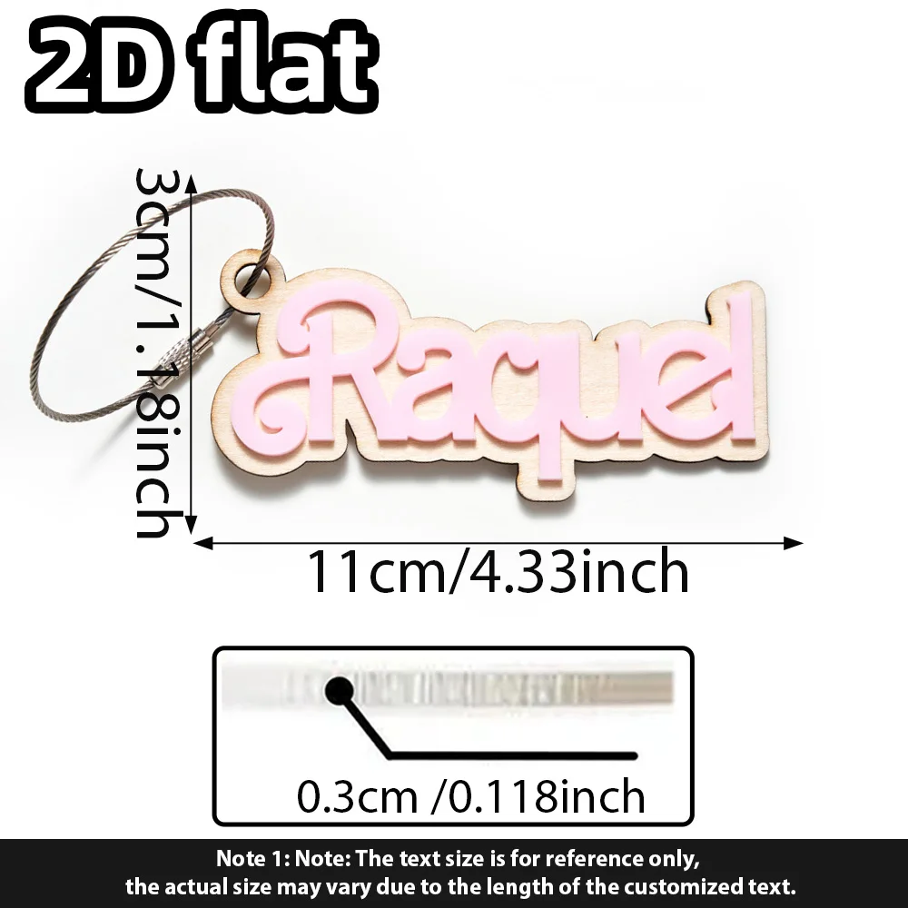 قطعة واحدة من سلسلة المفاتيح المخصصة - اسم خشبي محفور بالليزر مخصص هدايا فريدة للاستخدام اليومي والمراهقين