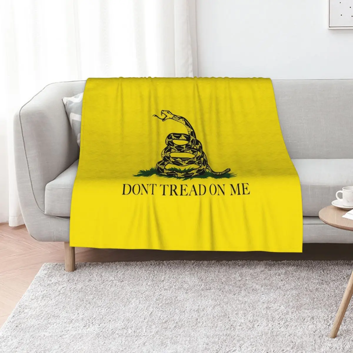 Gadsden Don’t Tread On Me Flag Throw Blanket Weighted Plush bed plaid Decorative Throw Luxury Throw Beach Blankets