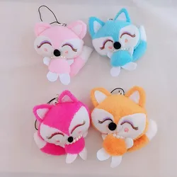 Cartoon Plush Cute Fox Keychain Gifts Backpacks Charm Bag Totes Gift Pendant Stuff Toy Foxes Wild Animals Foxs Largess Giveaway