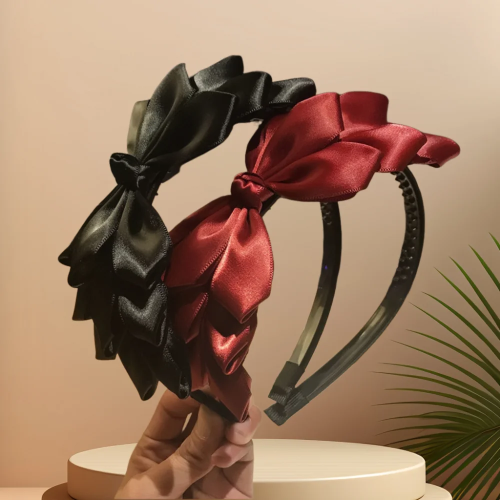 

Solid Bow Headbands For Women Girls Top Knotted Hairbands Cute Hair Hoops Fashion Hair Band Girls Hair Accessories