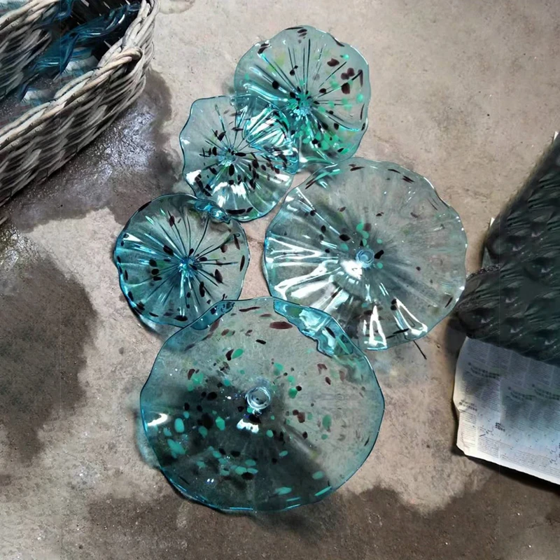 

Luxury Glass Flower Murano Glass Plates Wall Art Luxury Hand Blown Glass Plate
