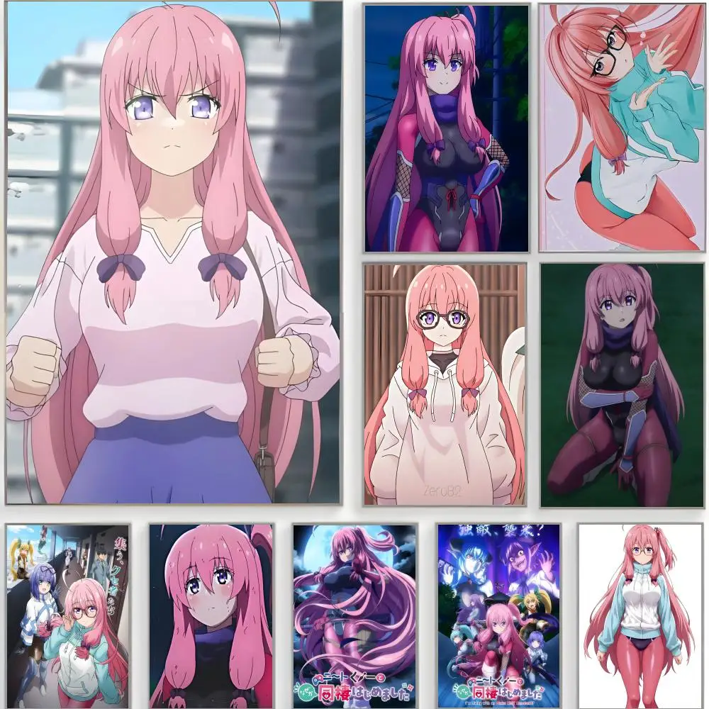 I'm Living with an Otaku NEET Kunoichi Poster Classic Wall Art  Home Decor  Peel and Stick Unframed