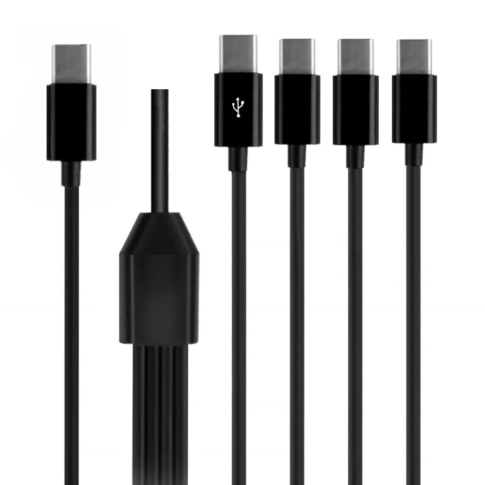 Type-C Male To 2/4 Port Type C USB C Male Y Splitter Multiple Fast Charging Date Cable Cord 1.5M Wire for Smartphone Tablet
