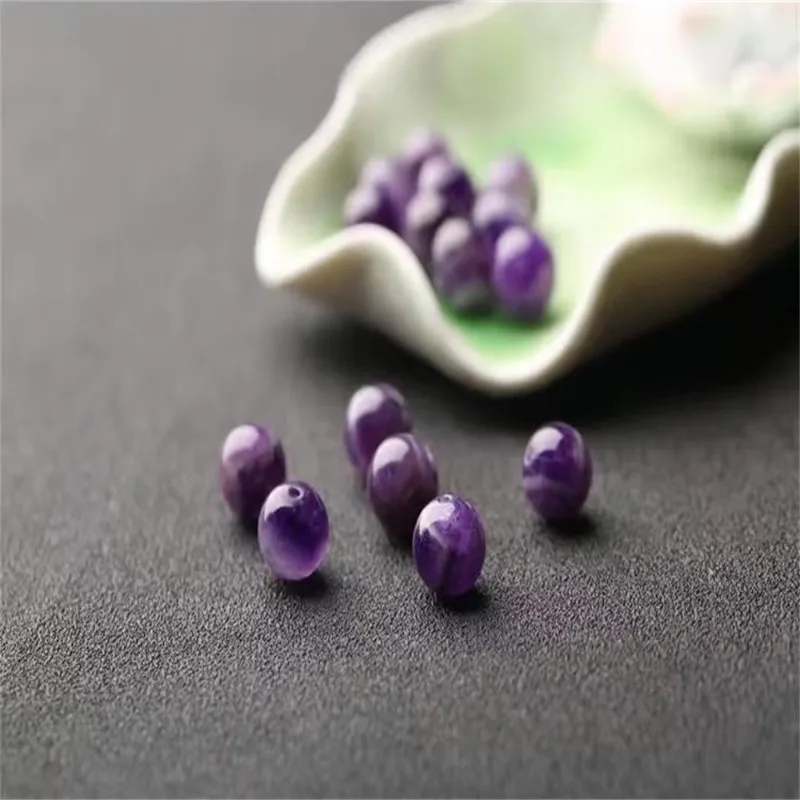 4A Natural Dream African Amethyst Single Bead DIY Handmade Crysta