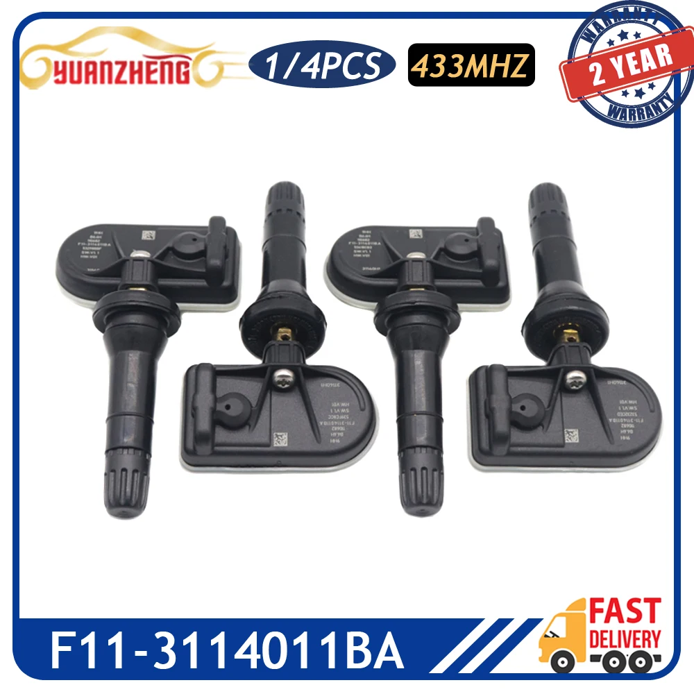 New Car TPMS For Jetour Traveller 2023-2024 For T2 2024 433MHz Tire Pressure Sensor Monitoring System F11-3114011BA F113114011BA