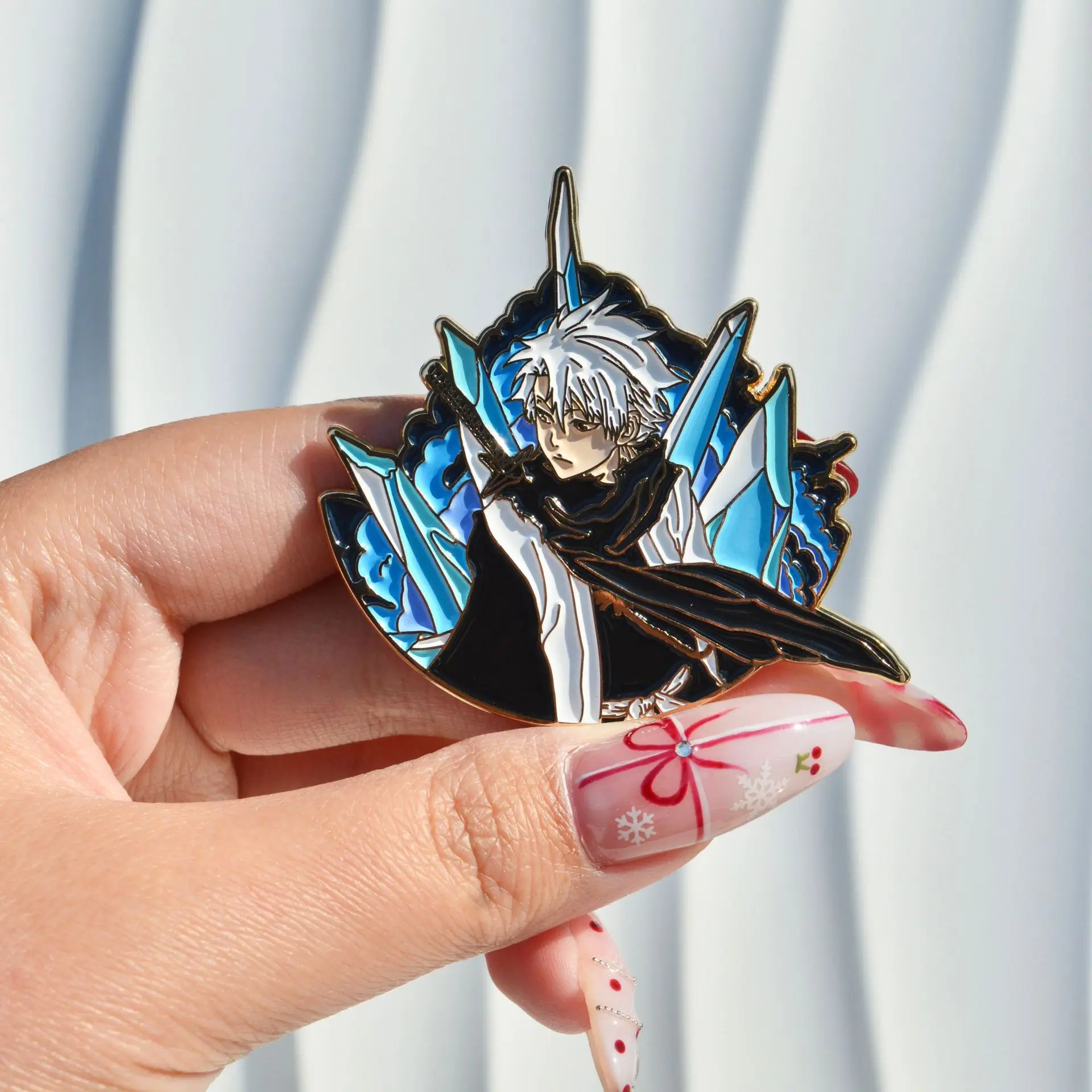 Anime BLEACH Pins Pendant Hitsugaya Toushirou Metal Badges