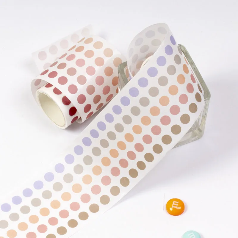 1 Roll Base Element Decorative Adhesive Tape Dot Masking Washi Tape Diy Scrapbooking Sticker Label Japanese Stationery Stickers