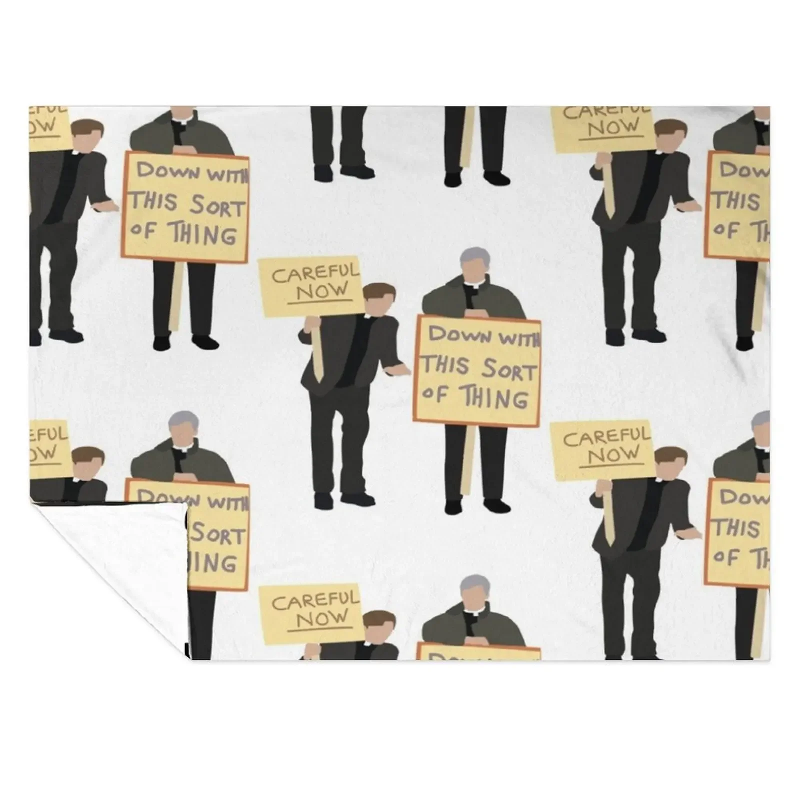 

Father Ted Careful Now Quote Throw Blanket Sofa Beach Single Luxury St Blankets
