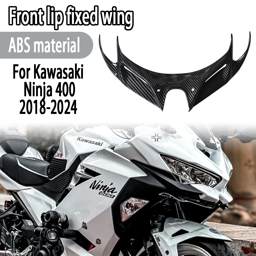

For Kawasaki Ninja 400 2018-2024 Front Mouth Shell Cover Fairing Pneumatic Winglets Tip Wing Protector Motorcycle Accessories