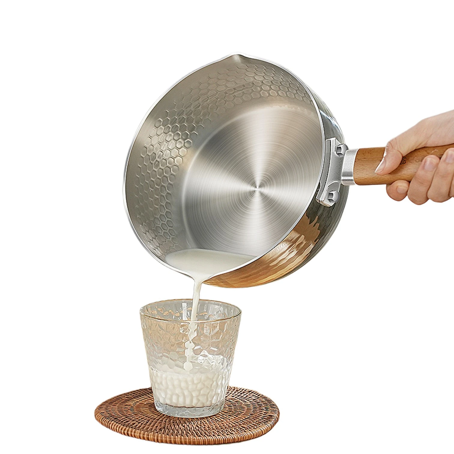 

LFGB Certification 316L Stainless Steel Kitchen Japanese Light-Weight Pot 99.9% Anti-Bacterial Yukihira Pot Milk Cooking Pot