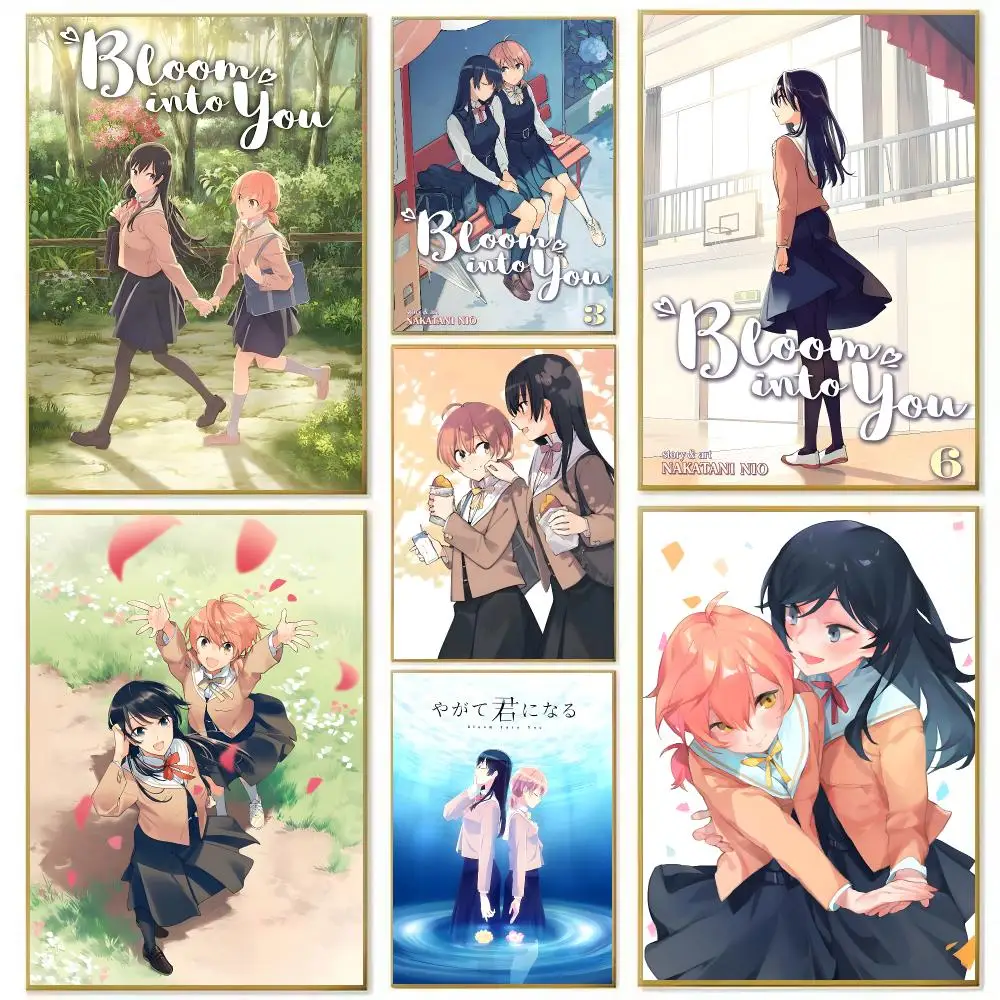Anime B-Bloom Into You Poster High-definition Art Sticker Self Adhesive Waterproof Home Decoration For Living Room