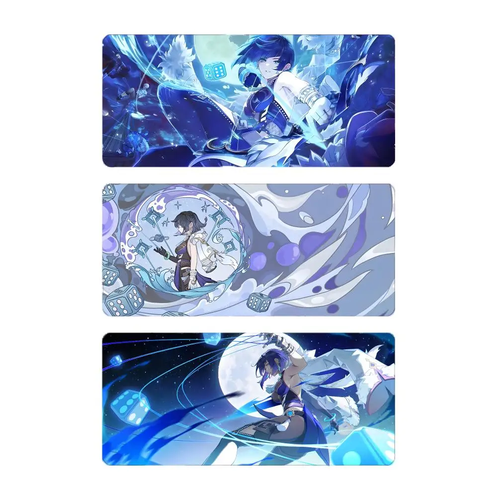 Game Character Genshin Impact Yelan Mouse Pad Large Gaming Mousepad with Stitched Edges Thickened Desk Mat PC