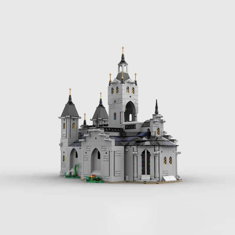 MOC Building blocks Toy Medieval Church Model decoration 1445pcs Creative assembly toy set Holiday gift for all architecture lov