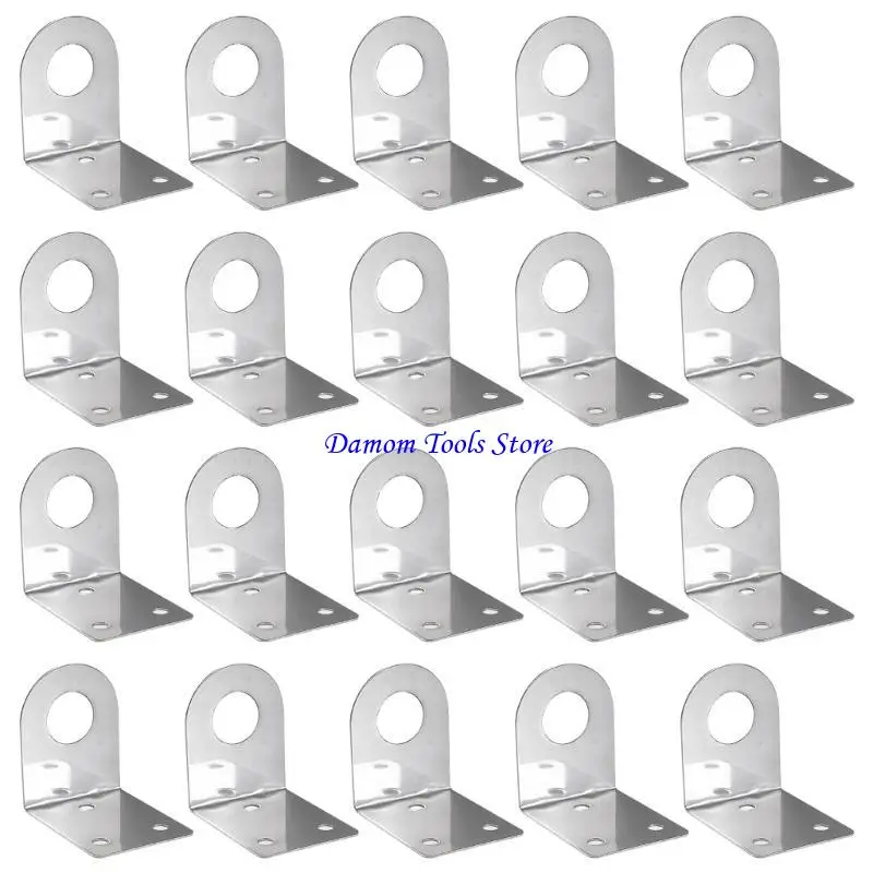 57BE 20Pcs Faucet Mounting Bracket Stainless Steel Hanging Plate Faucet Fixing Mount