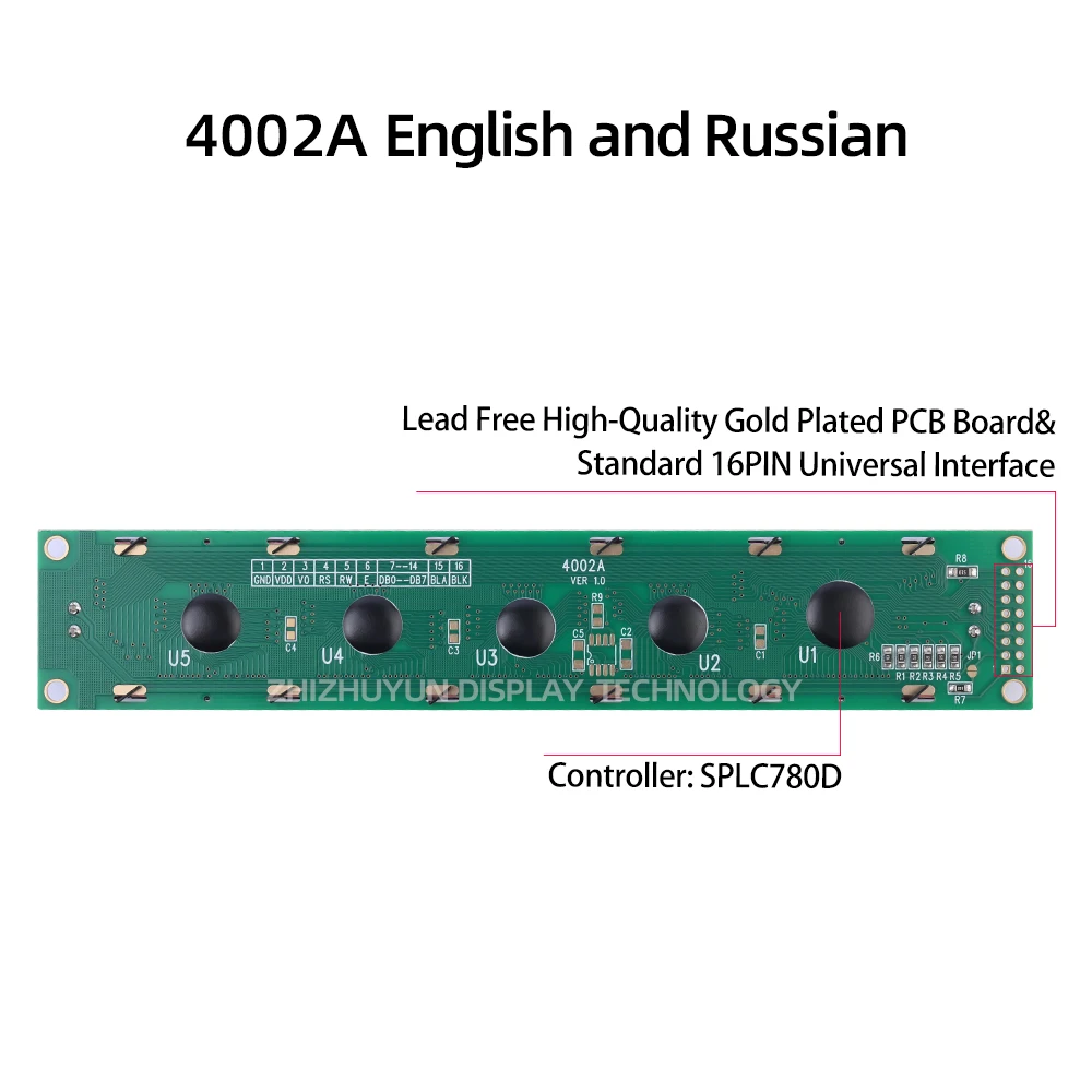 Qualitäts sicherung 4002a LCD-Display-Block Bernstein Englisch und Russisch Hintergrund beleuchtung Monochrom-Modus hohe Helligkeit LCD-Bildschirm