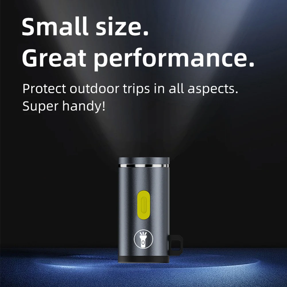 Mini Flashlight Type-C LED Multifunctional Strong Light Pocket Keychain Flashlight Outdoor Hiking Camping Small Torch light